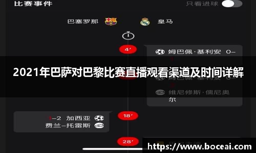 2021年巴萨对巴黎比赛直播观看渠道及时间详解